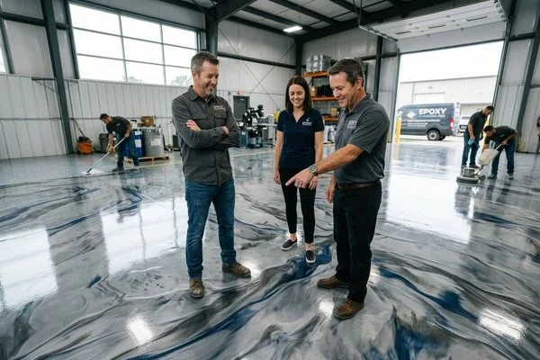 Decorative Quartz, Metallic Epoxy & Commercial Floor Systems Grand Rapids after