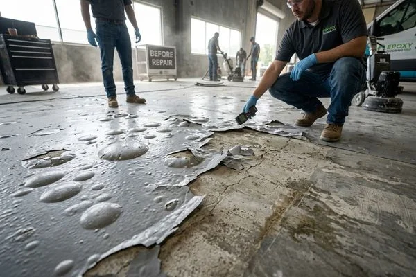 Fix Peeling, Blistering & Delaminating Floor Coatings Grand Rapids before