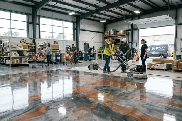 Decorative Quartz, Metallic Epoxy & Commercial Floor Systems Grand Rapids project 5