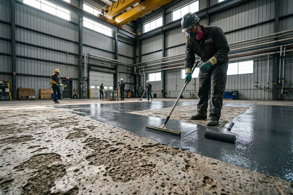 Chemical-Resistant Flooring for Acid & Solvent Damaged Concrete Grand Rapids
