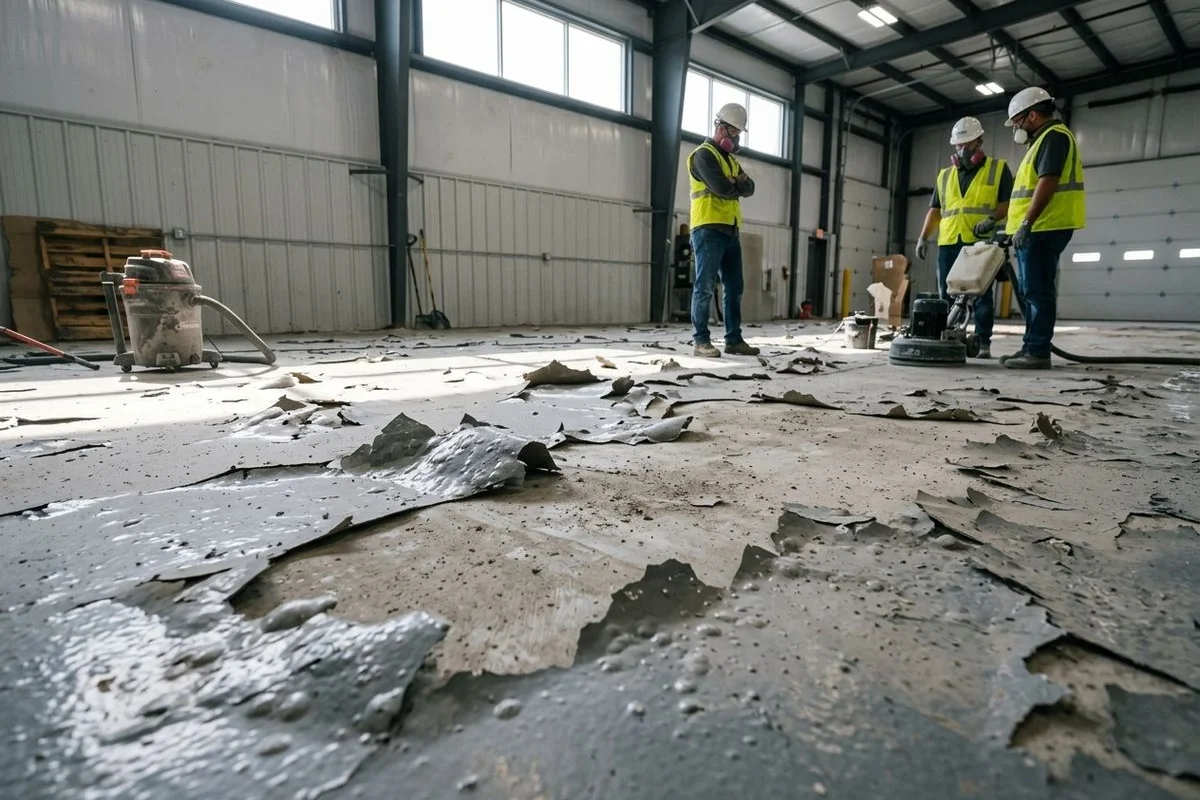 Fix Peeling, Blistering & Delaminating Floor Coatings Grand Rapids